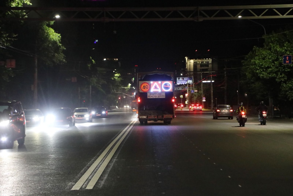 В Воронеже приступили к нанесению новой разметки на отремонтированных участках дорог