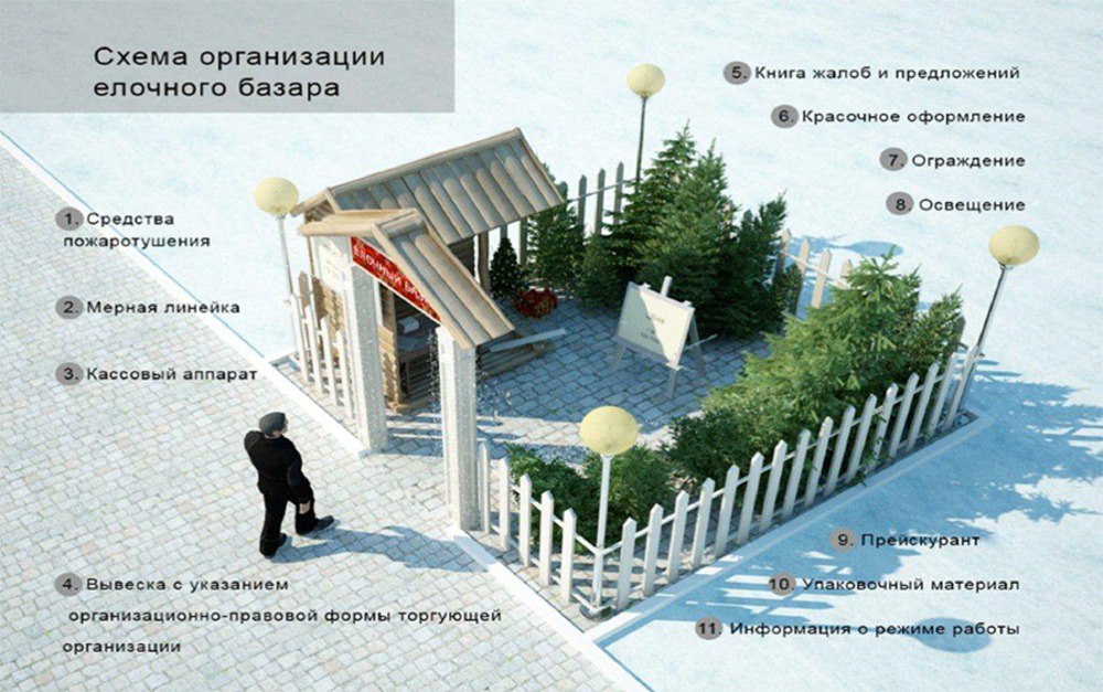 В Воронеже через три недели заработают ёлочные базары